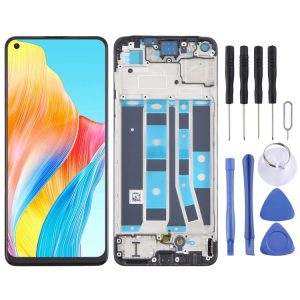 OPPO A78 4G CPH2565 OLED LCD Screen Digitizer Full Assembly with Frame