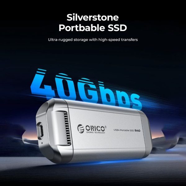 ORICO R40-2T 2TB 40Gbps Racing Car-Inspired Portable SSD Enclosure (Silver) - Image 3