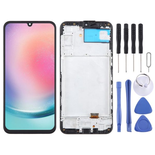 Samsung Galaxy A24 SM-A245F 6.43inch OLED LCD Screen Digitizer Full Assembly with Frame
