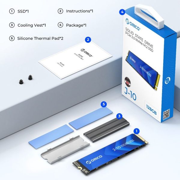 ORICO PCIe 3.0 NVMe M.2 SSD Internal Solid State Drive, Memory: 512GB - Image 10