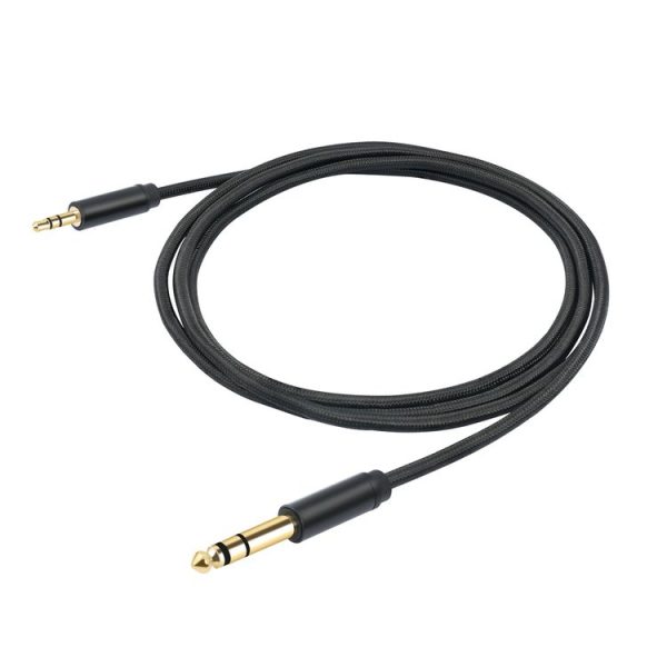 3662-3662BK 3.5mm Male to 6.35mm Male Stereo Amplifier Audio Cable, Length: 2m (Black) - Image 2