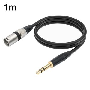 TC145BK55 6.35mm 1 / 4 TRS Male to XLR 3pin Male Microphone Cable, Length: 1m (Black)