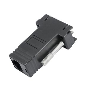 DB15 VGA Female to RJ45 8P Female Adapter (Black)