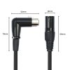 XK041L XLR 3pin Straight Male to Elbow Female Audio Cable, Length: 5m (Black) - Image 3