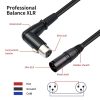 XK041L XLR 3pin Straight Male to Elbow Female Audio Cable, Length: 5m (Black) - Image 4