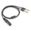 2020Y63 XLR Female to Dual 6.35mm 1 / 4 TRS Male Y-type Audio Cable, Length: 3m (Black) - Image 2