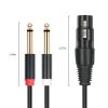 2020Y63 XLR Female to Dual 6.35mm 1 / 4 TRS Male Y-type Audio Cable, Length: 3m (Black) - Image 3