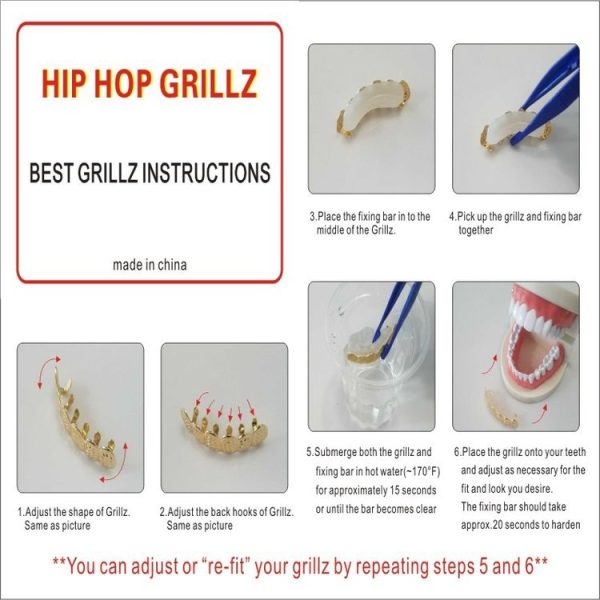 Real Gold Electroplating Halloween Decoration Denture And Tusk Suit COS Props (Gold) - Image 8