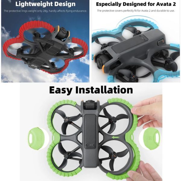 DJI Avata 2 Sunnylife Drone Anti-Collision Protective Cover Combo Case Kit (Black) - Image 8