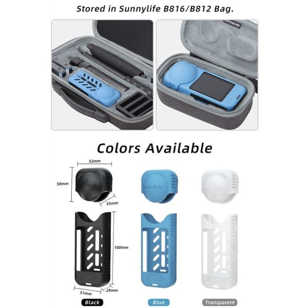 Insta360 X4 Sunnylife Silicone Shockproof Case Lens Cover (Black) - Image 10