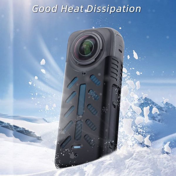 Insta360 X4 Sunnylife Silicone Shockproof Case Lens Cover (Black) - Image 6