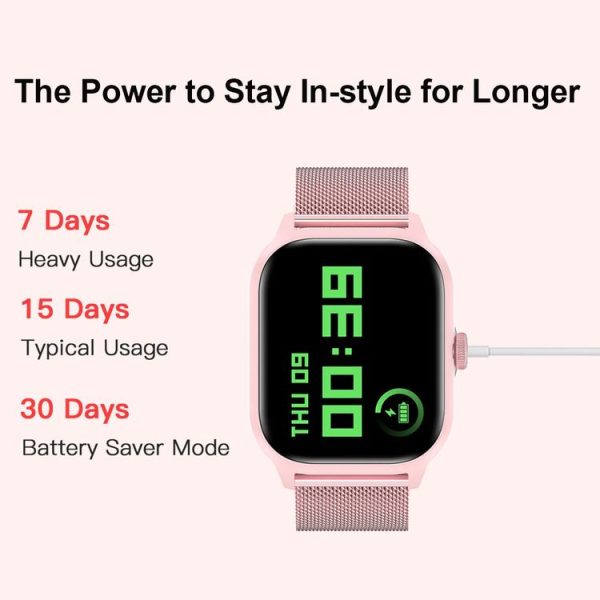 LEMFO LT10 2.01 inch TFT Screen Smart Watch Supports Bluetooth Call / Health Monitoring, Steel Strap (Black) - Image 10