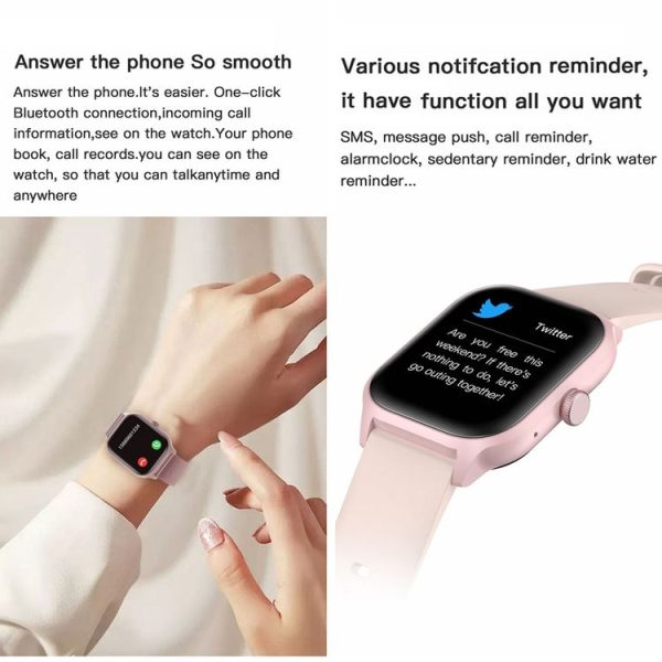 LEMFO LT10 2.01 inch TFT Screen Smart Watch Supports Bluetooth Call / Health Monitoring, Steel Strap (Black) - Image 4