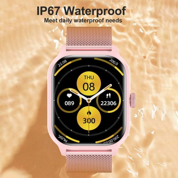 LEMFO LT10 2.01 inch TFT Screen Smart Watch Supports Bluetooth Call / Health Monitoring, Steel Strap (Black) - Image 5