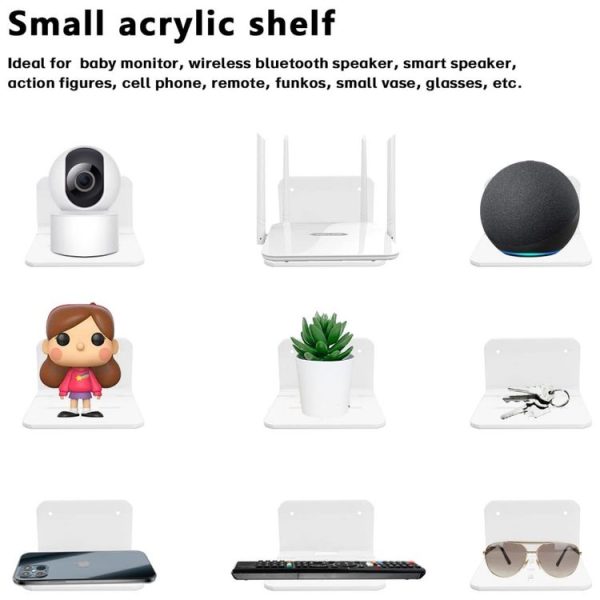 YX112 3pcs Acrylic Small Wall Mount (White) - Image 3