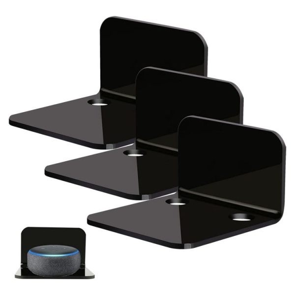 YX113 3pcs Acrylic Small Wall Mount (Black)