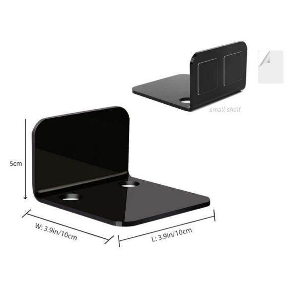 YX113 3pcs Acrylic Small Wall Mount (Black) - Image 2