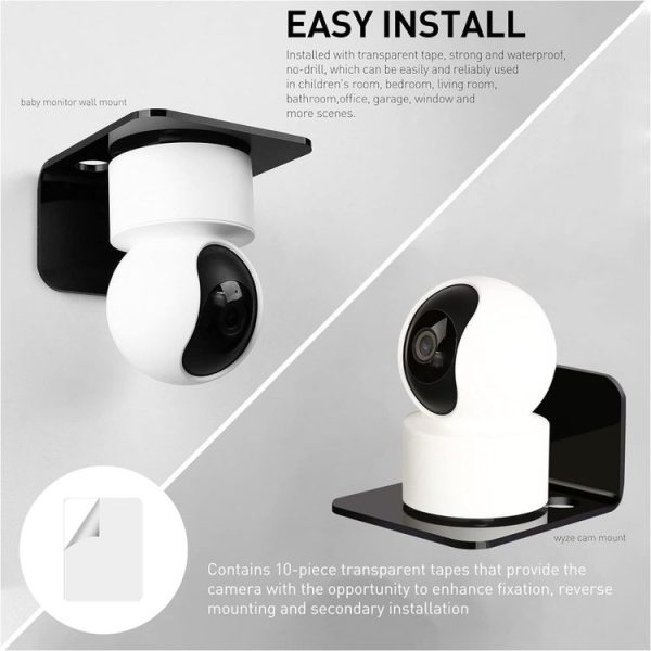 YX113 3pcs Acrylic Small Wall Mount (Black) - Image 5