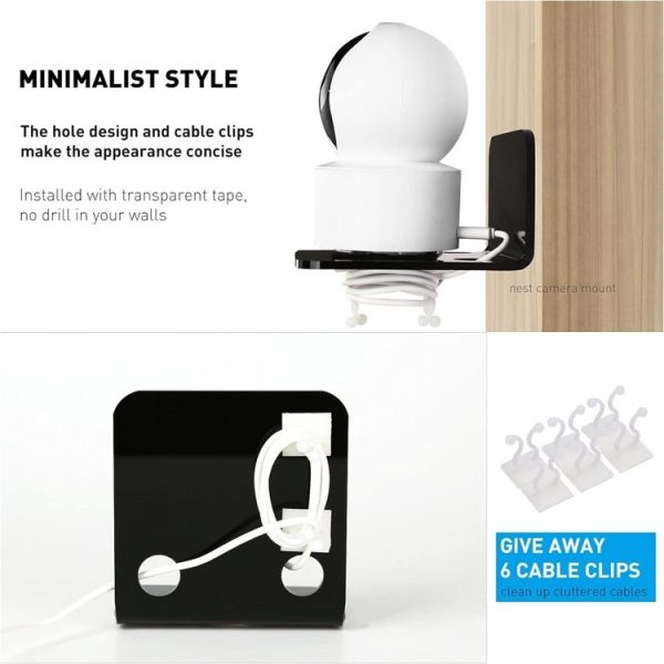 YX113 3pcs Acrylic Small Wall Mount (Black) - Image 6