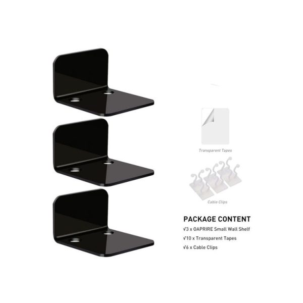 YX113 3pcs Acrylic Small Wall Mount (Black) - Image 7