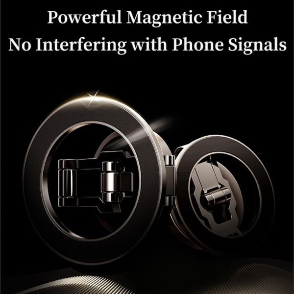 ROCK RAM0037 Car Magnetic Foldable Phone Holder (Black) - Image 4