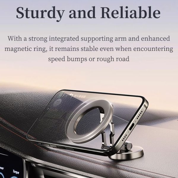 ROCK RAM0037 Car Magnetic Foldable Phone Holder (Black) - Image 6