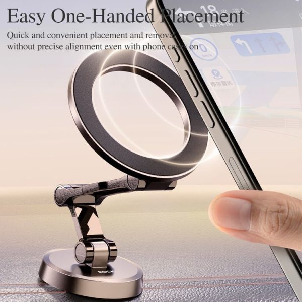 ROCK RAM0037 Car Magnetic Foldable Phone Holder (Black) - Image 7