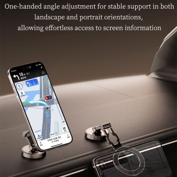 ROCK RAM0037 Car Magnetic Foldable Phone Holder (Black) - Image 9