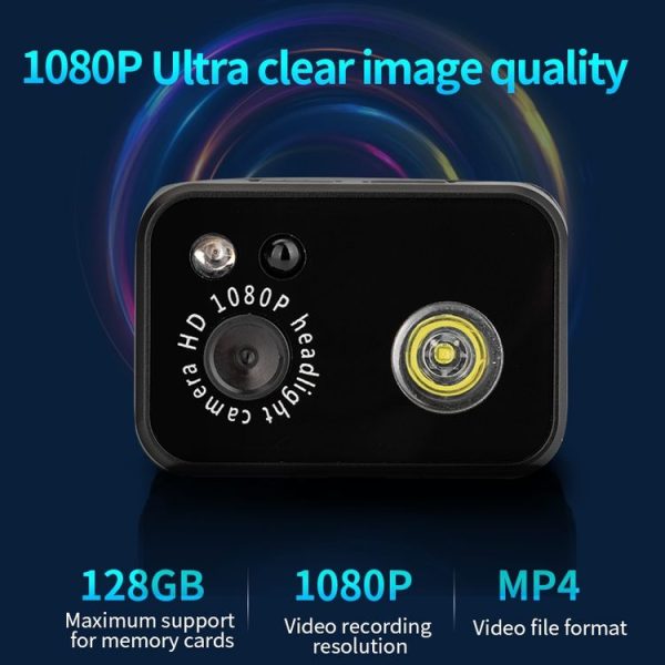D7 1080P Head-mounted Lighting Camera LED Motion Sensor Video Recording Lighting Camera - Image 3