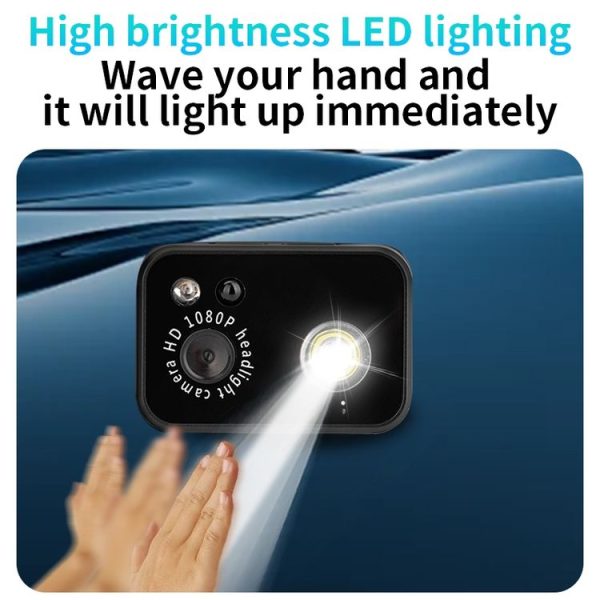 D7 1080P Head-mounted Lighting Camera LED Motion Sensor Video Recording Lighting Camera - Image 5