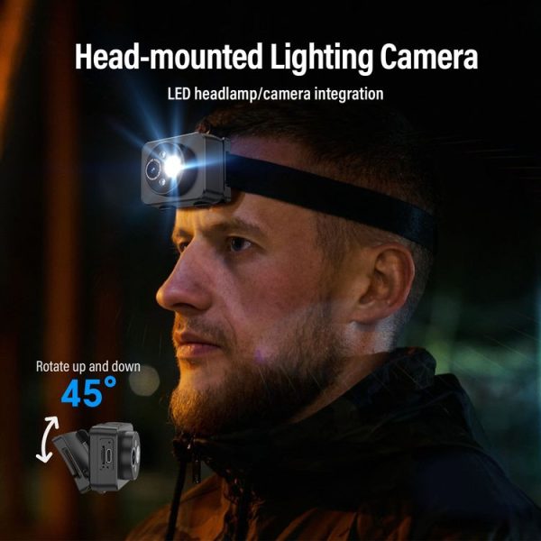 D8 1080P Head-mounted LED Motion Sensor Video Recording Lighting Camera - Image 2