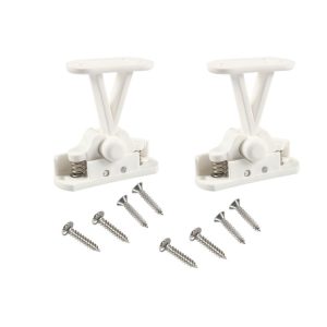 2pcs / Set RV Nylon Buffer Door Stopper with Spring (White)