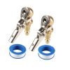 2pcs / Set Car 1 / 4NPT Brass American Style Pneumatic Chuck (Yellow)