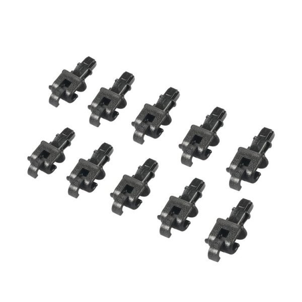 10pcs / Set Car Sun Visor Clip Hook for Honda Odyssey 2005-2010 83715-SHJ-A21ZA (Black)