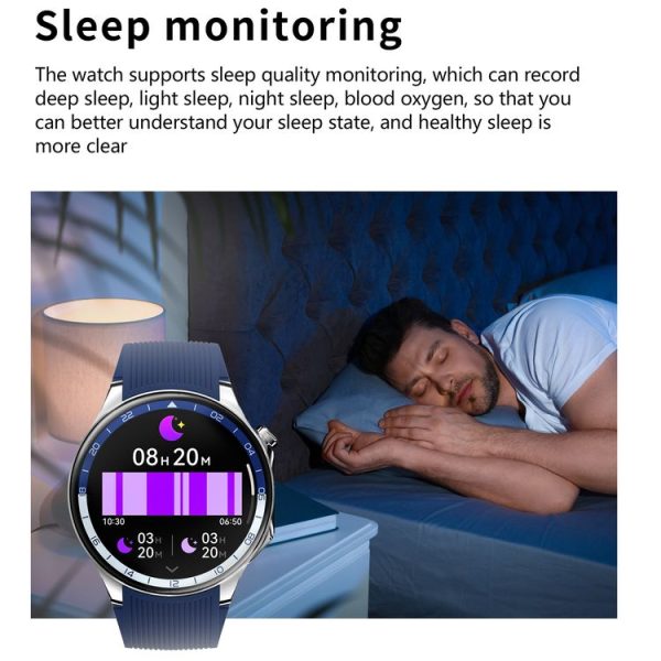 HD Watch X 1.43 inch IP68 BT5.3 Sport Smart Watch, Support Bluetooth Call / Sleep / Blood Oxygen / Heart Rate / Blood Pressure Health Monitor (Black Steel + Black Silicone Strap) - Image 10