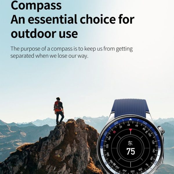 HD Watch X 1.43 inch IP68 BT5.3 Sport Smart Watch, Support Bluetooth Call / Sleep / Blood Oxygen / Heart Rate / Blood Pressure Health Monitor (Black Steel + Black Silicone Strap) - Image 12