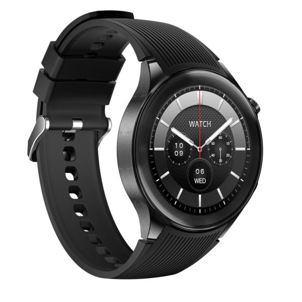 HD Watch X 1.43 inch IP68 BT5.3 Sport Smart Watch, Support Bluetooth Call / Sleep / Blood Oxygen / Heart Rate / Blood Pressure Health Monitor (Black Steel + Black Silicone Strap) - Image 3