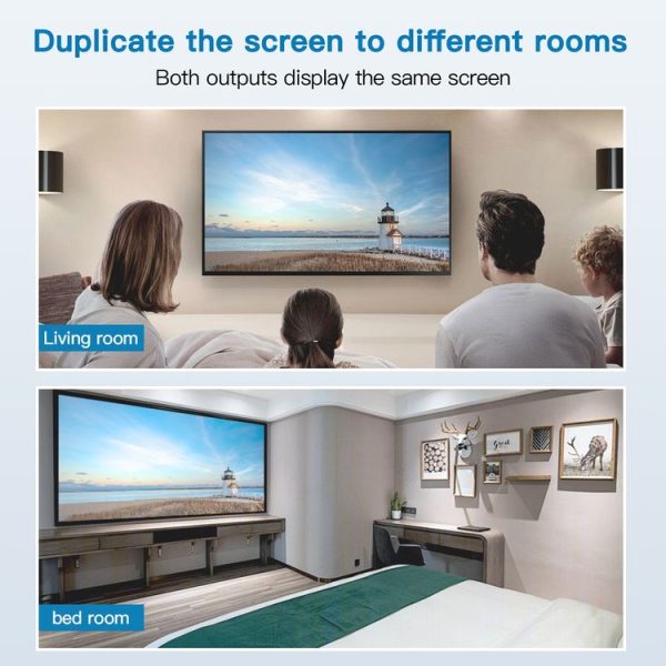 NK-H12 8K UHD 1 In 2 Out HDMI Video Splitter Converter - Image 5
