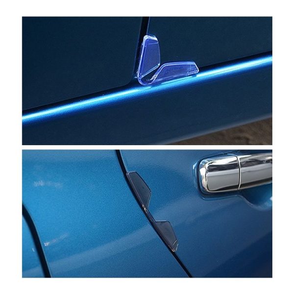 3R 3R-2107 Car Door Anti-collision Rubber Strip Invisible Protection Anti-scratch Aticker (Transparent Black) - Image 5