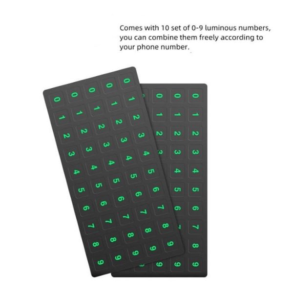 3R-2154 Car Temporary Parking Card Hidden Luminous Phone Number Plate - Image 8