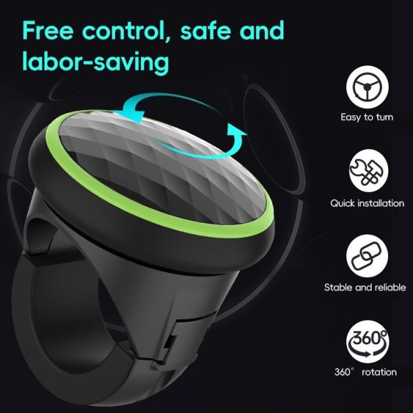 3R 3R-2253 Car Steering Wheel Booster Ball Car Steering Wheel Power Booster (Black) - Image 3