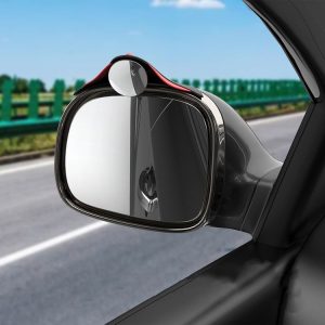 3R 3R-157 2 in 1 Car Auxiliary HD Blind Spot Mirror with Carbon Fiber Texture Rain Shield, Style: Round Shape