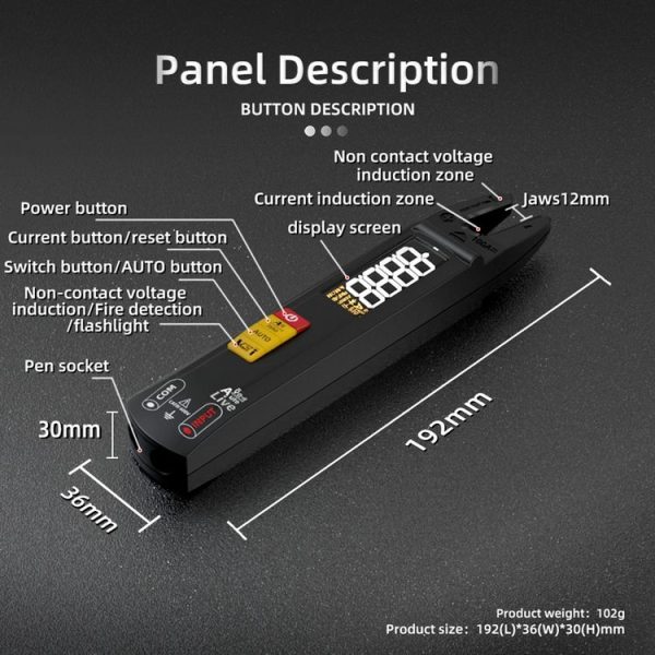 BSIDE U0 AC / DC Clamp Meter Electric Pen Current Digital Multimeter - Image 10
