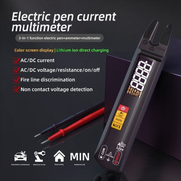BSIDE U0 AC / DC Clamp Meter Electric Pen Current Digital Multimeter - Image 2