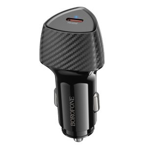 BOROFONE BZ31B Solid Single-port PD30W Type-C Car Charger (Black)