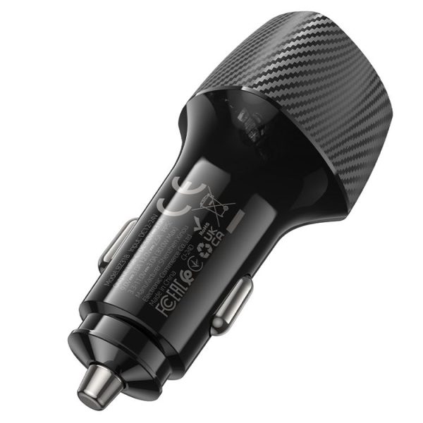 BOROFONE BZ31B Solid Single-port PD30W Type-C Car Charger (Black) - Image 4