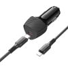BOROFONE BZ31B Solid Single PD30W Car Charger Set with Type-C to 8 Pin Cable (Black) - Image 3