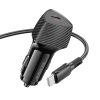 BOROFONE BZ31B Solid Single PD30W Car Charger Set with Type-C to Type-C Cable (Black) - Image 2