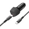 BOROFONE BZ31B Solid Single PD30W Car Charger Set with Type-C to Type-C Cable (Black) - Image 3