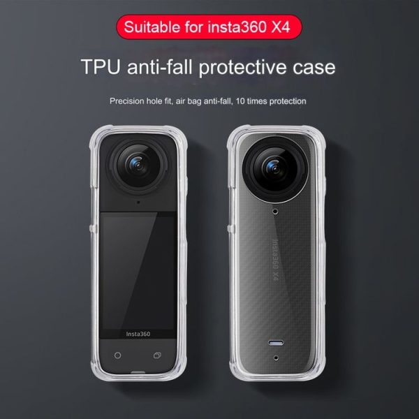Insta360 X4 Clear 1.5mm Soft TPU Protective Case Single Cover (Transperant) - Image 2